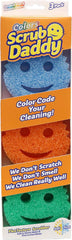 Scrub Daddy Sponge Set - Colors Scratch-Free Sponges For Dishes And Home, Odor Resistant, Soft In Warm Water, Firm Cold, Deep Cleaning, Dishwasher Safe, Multi-Use, Functional, Ergonomic, 3Ct